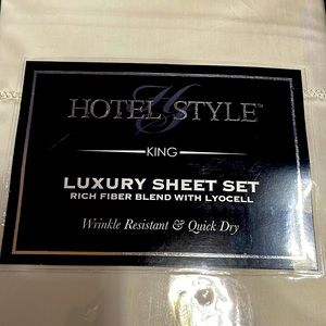 Hotel Style King Luxury Beige Sheet Set.